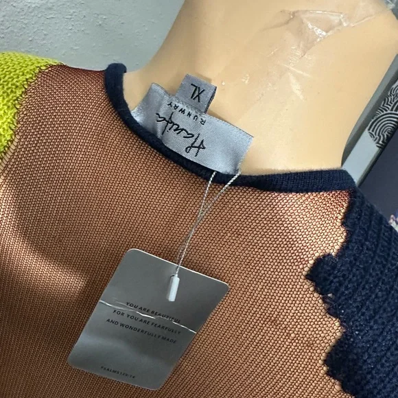 COPY - Hanifa Yellow and Black Asymmetrical Cut Out Maxi Dress-UNWORN - Picture 7 of 8